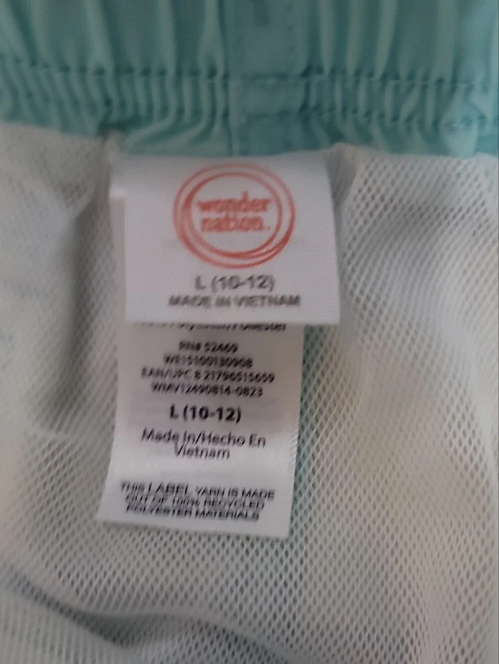 Lands' End Neon Green Mesh-Lined Swim Trunks & Wonder Nation Swim Trunks Boys
